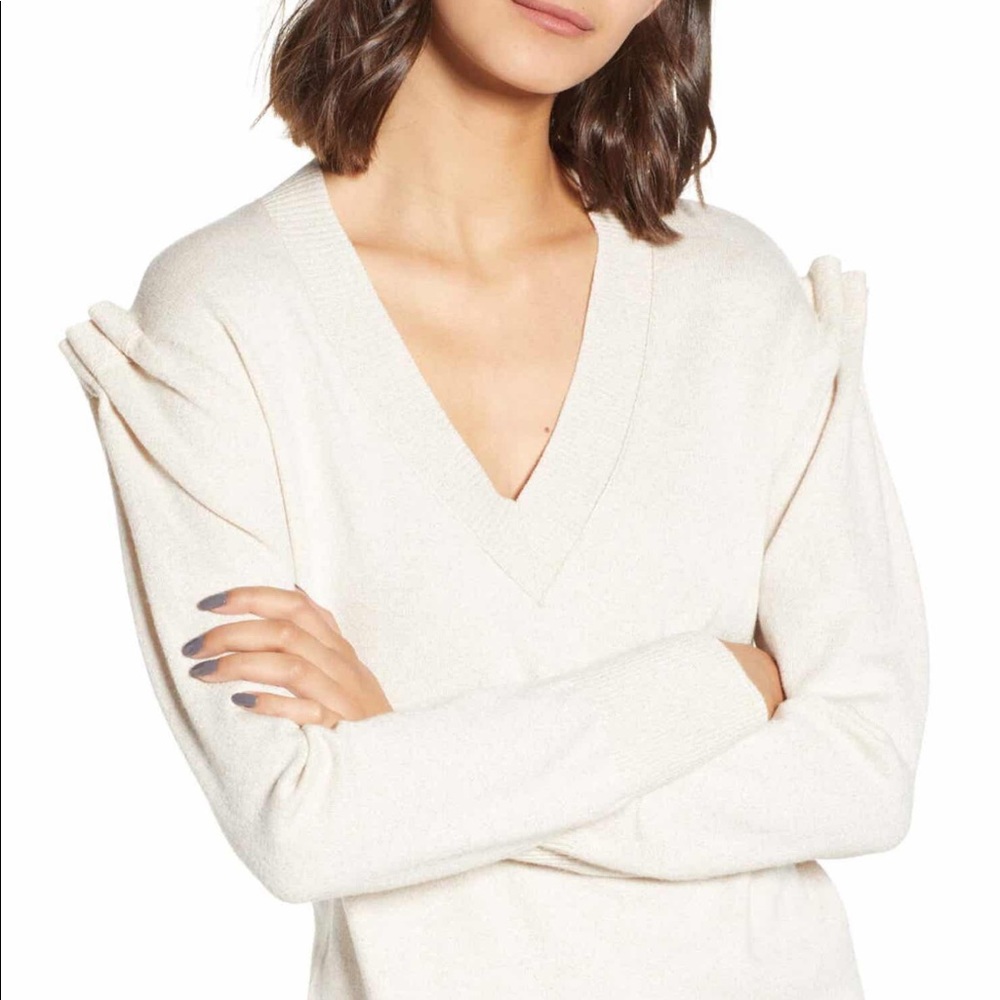 Chelsea28 Pleat Shoulder Sweater